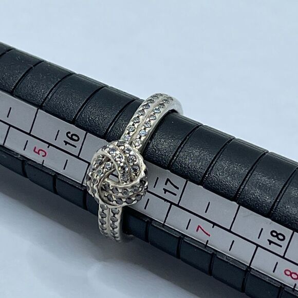 Pandora 925 cubic zirconia ring sz 6 - Picture 4 of 9